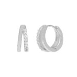 Pendientes Mujer Doble Aro Marea Plata de 1ª Ley D03801/AQ