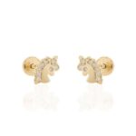 Pendientes Oro 18k Unicornio 210-1071A