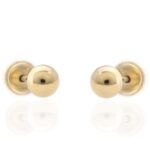 Pendientes Media Bola Bebé Oro 18k 204-160-5A