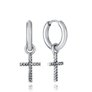 Pendientes Hombre Acero Viceroy Aro Con Cruz 14337E01000