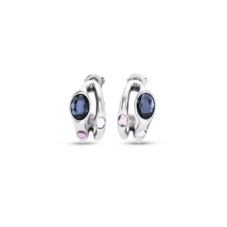 Pendientes Mujer UNode50 Medio Aro Piedras PEN0955.