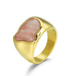 Anillo Dorado Cuarzo Cereza Rocío Martín 9125984