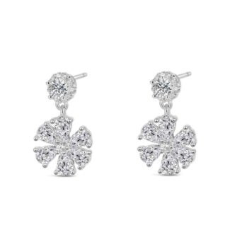Pendientes Mujer Plata Flor Lucía Martín Circonitas 9124454