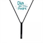 Colgante y Cadena De Acero Negro Lucía Martín 911973