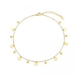 Tobillera Mujer Baño De Oro Discos Lucía Martín 9117553