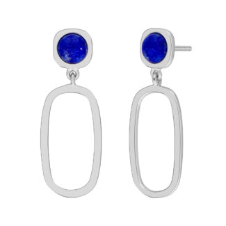 Pendientes Mujer Ovalo Con Piedra Marea D03501/BS