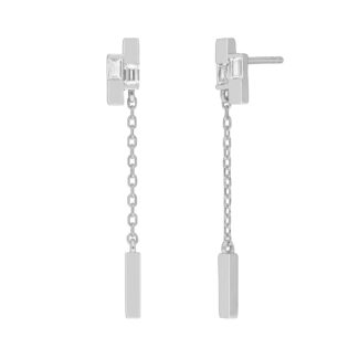 Pendientes Mujer Circonitas Baguette Cadena Marea D04101/AO
