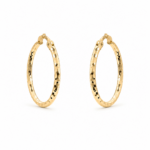 Pendientes de Oro 18k Aros Tallados  593-56-21A