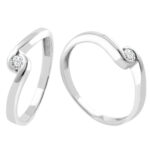 Sortija Oro Blanco 18 kts. Brillante 0.10cts Ref.0103475