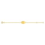 Pulsera Oro 9k Bebé Placa Para Grabar 630041