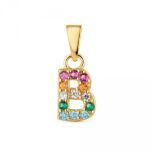 Colgante Inicial B Dorado Multicolor Lucía Martín 9113041