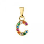 Colgante Inicial C Dorado Multicolor Lucía Martín 9113042