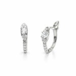 Pendientes Oro Blanco 18k Circonitas 65-1240-1A