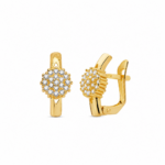 Pendientes Oro 18k Con Circonitas 65-1168