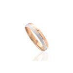 Alianza De Oro Bicolor 18k Rosa-Blanco 11-9-2S
