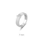 Anillo Mujer Plata De Ley Con Tres Circonitas 133-SOR-P004J