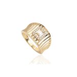 Sortija Mujer De Oro De 18k Con Circonitas 594-8S