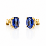 Pendientes De Mujer Oro 18k Zafiro Azul 210-648A