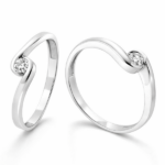 Sortija De Oro Blanco 18k Diamante 0103475