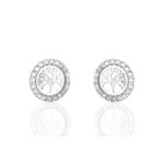 Pendientes Árbol De La Vida En Oro Blanco de 18k 229-19-1A