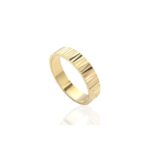 Alianza Oro Amarillo 18K Plana Facetada Brillante 36-12S