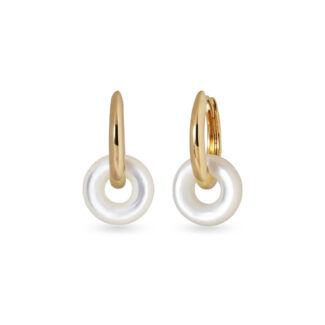 Pendientes de Aros Vidal&Vidal Con Madreperla Blanca  G4135