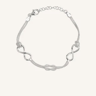 Pulsera De Plata Doble Infinito Vidal & Vidal  X1451817B