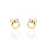 Pendientes Oro Amarillo 18k Con Circonita 210-1366A