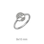 Sortija Plata Árbol de la Vida Con Circonitas 108-SOR-PK4/0
