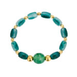 Pulsera Elástica Piedras Acero Baño Oro Rocío Martín 9122557