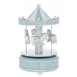 Carrousel Caballos Azul y Blanco  B4200C