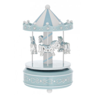 Carrousel Caballos Azul y Blanco  B4200C