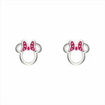 Pendientes Minnie Lazo Lunares de Acero  ST0048P