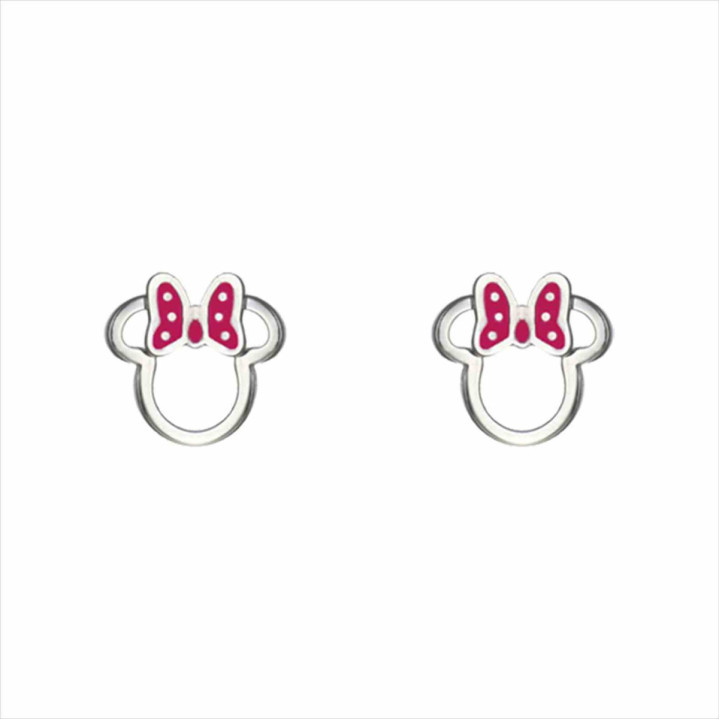 pendientes-minnie-lazo-lunares-acero-plateado