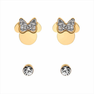 Pendientes Disney Minnie Lazo y Bolas Dorados ST0010PD