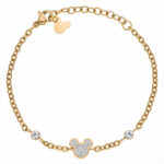 Pulsera Mickey Disney de Acero Dorado ST0028B