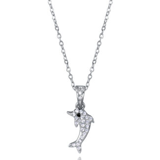 Collar Viceroy Mujer Acero con Delfín y Circonitas 15271C01000