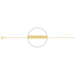 Cadena Oro Amarillo de 9k Gourmet Diamantada 50cm 9KG30